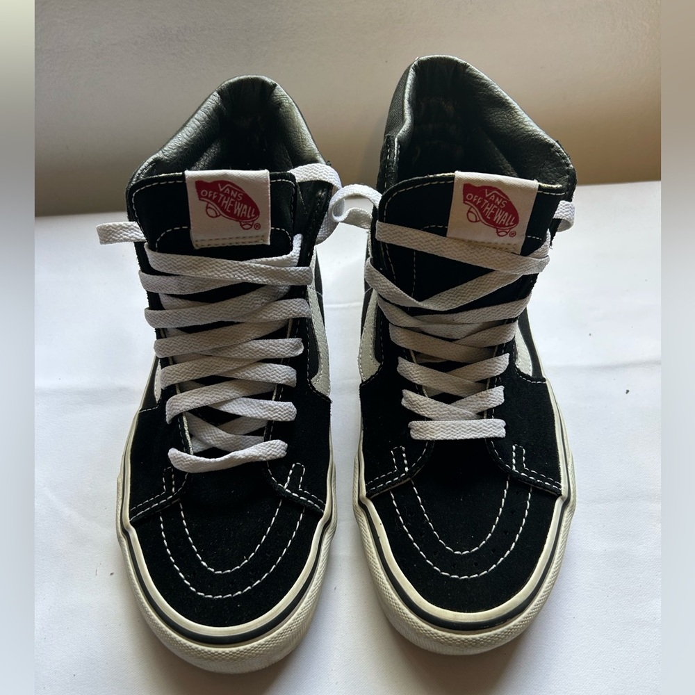 Vans Black and White High-Top Sneakers